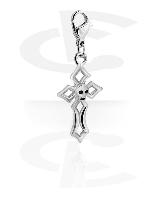 Charms, Charm for Charm Bracelet with cross design, Plated Brass