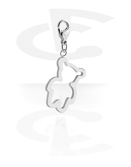 Charms, Charm for Charm Bracelet with bear design, Surgical Steel 316L