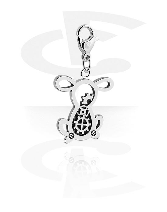 Charms, Charm for Charm Bracelet with bear design, Surgical Steel 316L