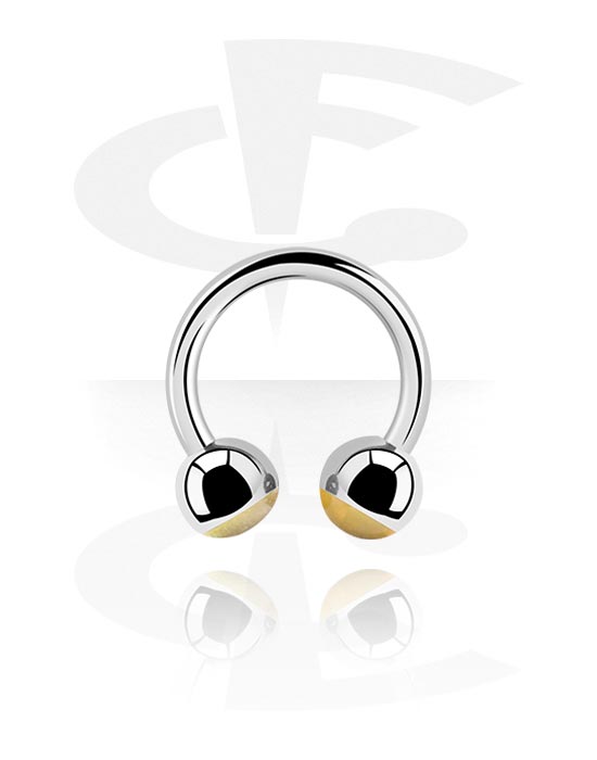 Circular Barbells, Circular Barbell with imitation mother of pearl design, Surgical Steel 316L