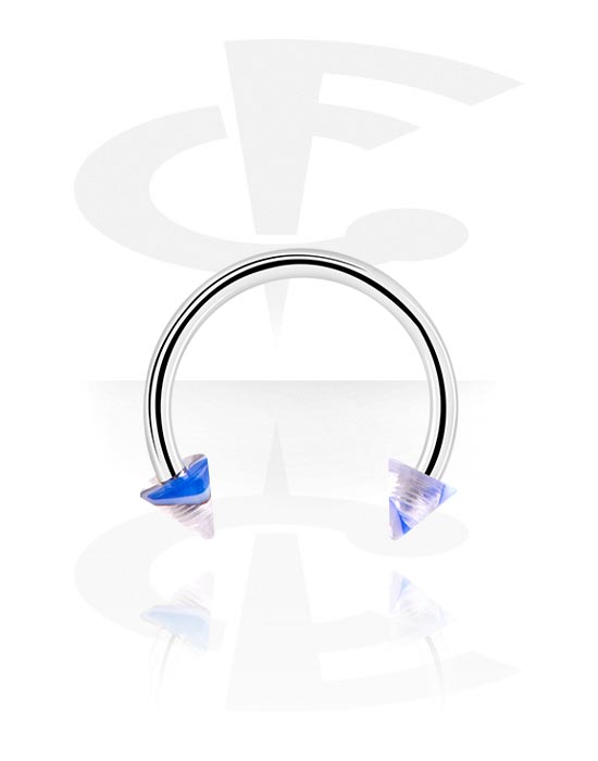 Circular Barbells, Circular Barbell with cones, Surgical Steel 316L, Acrylic