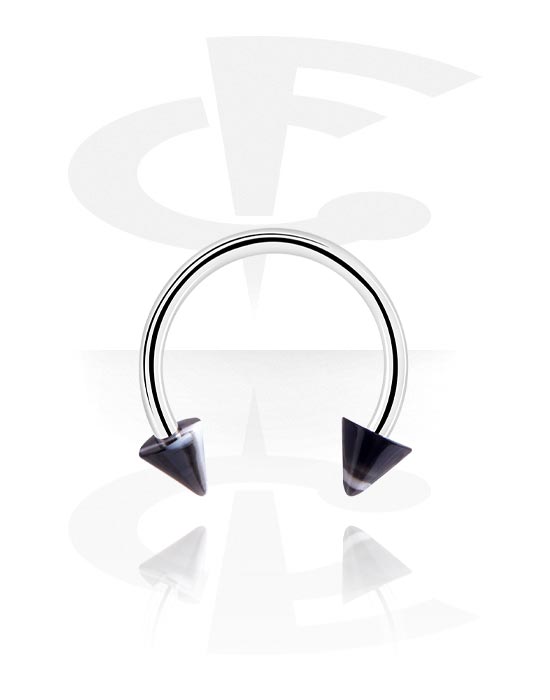 Circular Barbell with cones (Surgical Steel 316L/Acrylic) The World's