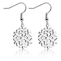 Náušnice, Náušnice s Motív snehová vločka, Chirurgická oceľ 316L ,  Pokovaná mosadz
