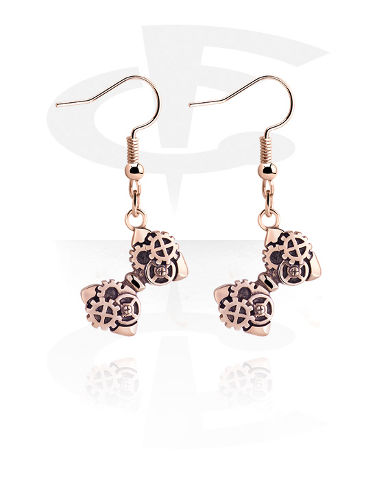 Earrings, Studs & Shields, Earrings, Rose Gold Plated Surgical Steel 316L, Plated Brass