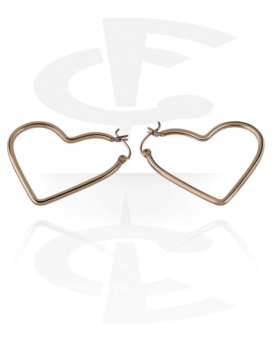 Earrings, Studs & Shields, Earrings with heart design, Surgical Steel 316L