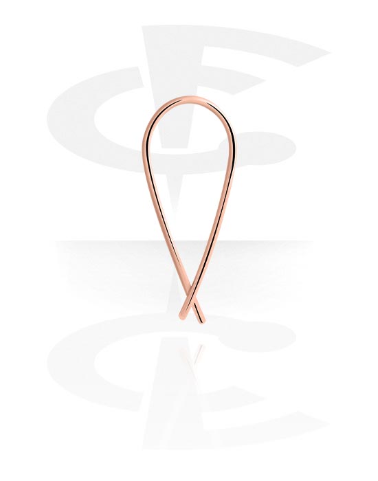 Kugler, stave m.m., Earring for Tunnel and Tubes, Rosegold-Plated Steel