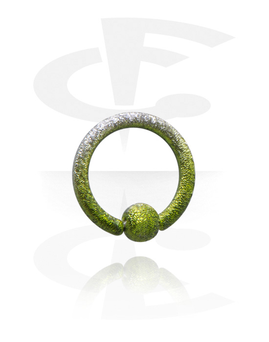 Piercinggyűrűk, Ball closure ring (surgical steel, various colours) val vel Golyó, Sebészeti acél, 316L