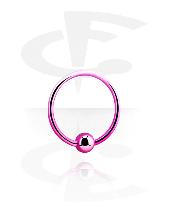 Piercing Rings, Ball closure ring (surgical steel, various colours), Surgical Steel 316L