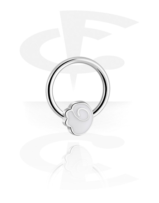 Piercinggyűrűk, Ball for ball closure rings (surgical steel, silver, shiny finish), Sebészeti acél, 316L, Bevonatos sárgaréz