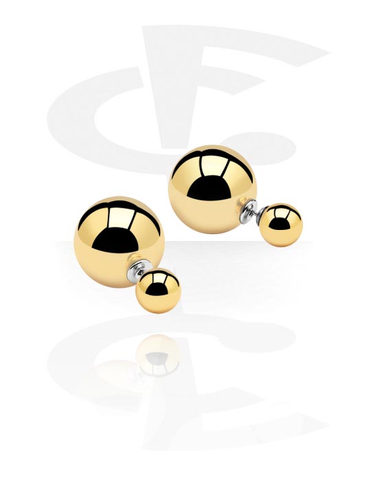 Earrings, Studs & Shields, Ear Studs, Gold Plated Surgical Steel 316L