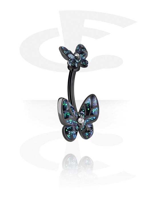 Belly button ring, butterfly