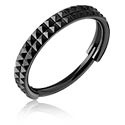 Piercinggyűrűk, Multi-purpose clicker (surgical steel, black, shiny finish), Sebészeti acél, 316L