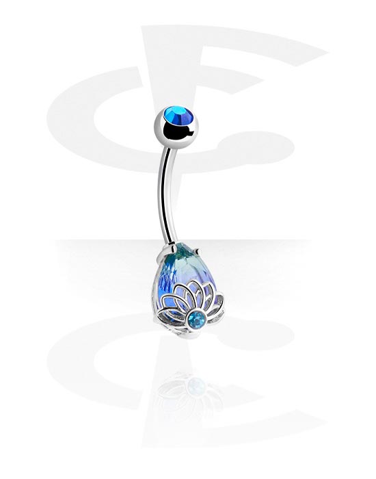 Set De 7 Piercings Nombril Acier Chirurgical – Ornés Zircon, Filetage Sécurité, Titane