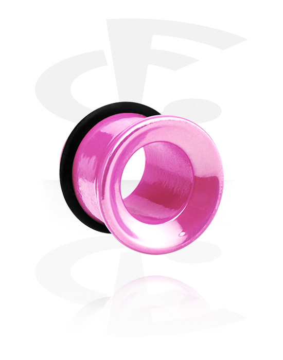 Tunnels & Plugs, Single flared tunnel (acrylic, various colours) with concave front and O-ring, Acrylic