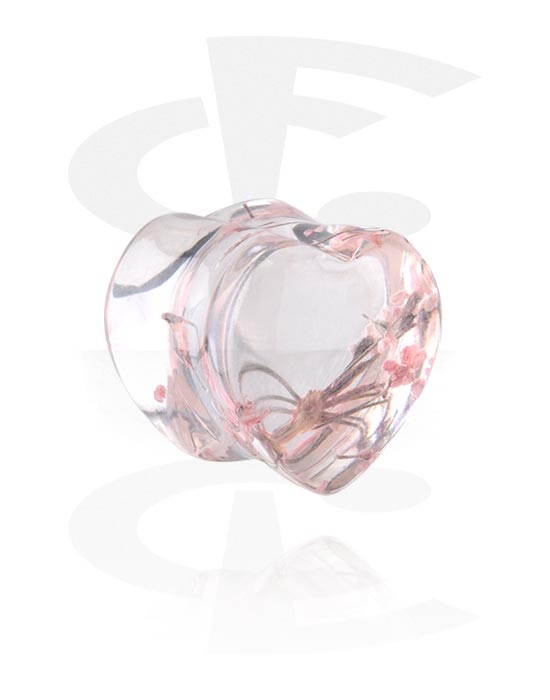 Alagutak és dugók, Heart-shaped double flared plug (acrylic), Akril