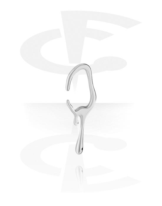 Ørevægte & Hangers, Ørevægt (kirurgisk stål, sølv, blank finish), Kirurgisk stål 316L