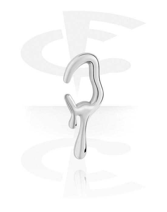 Ear weights & hangers, Ear weight (chirurgisch staal, zilver, glanzende afwerking), Chirurgisch staal 316L