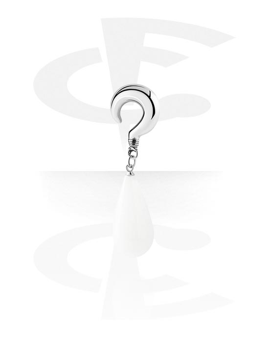Ear weights & Hangers, Ear weight (surgical steel, silver, shiny finish), Surgical Steel 316L