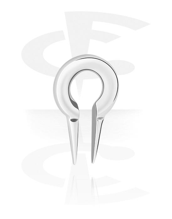 Ørevægte & Hangers, Ørevægt (kirurgisk stål, sølv, blank finish), Kirurgisk stål 316L