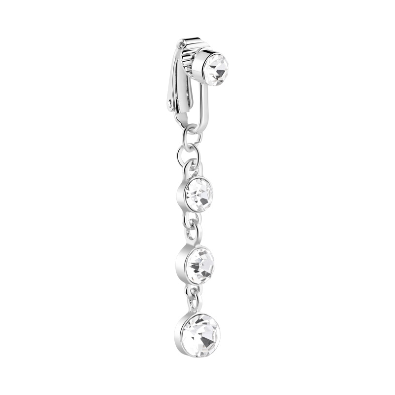 Fake belly ring avec pendant with crystal stone Laiton plaqué Faux piercings