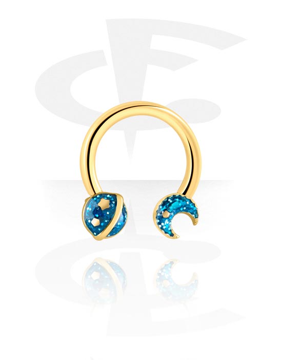 Circular Barbell with attachments (Gold Plated Surgical Steel 316L/Gold