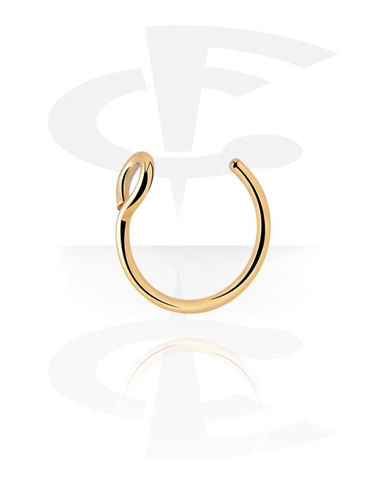 Fake piercings, Piercing ring fake, Aço cirúrgico 316L banhado a ouro