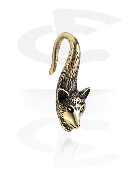 Ear weights & Hangers, Ear weight (aço inoxidável, ouro, acabamento brilhante), Latão banhado a ouro