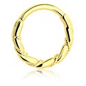 Piercing Rings, Piercing clicker (surgical steel, gold, shiny finish), Gold Plated Surgical Steel 316L