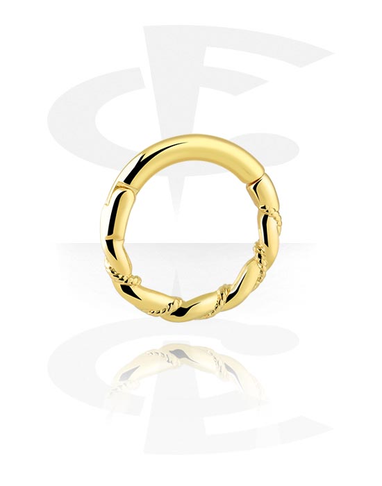 Piercing Ringe, Piercing-Klicker (Chirurgenstahl, gold, glänzend), Vergoldeter Chirurgenstahl 316L