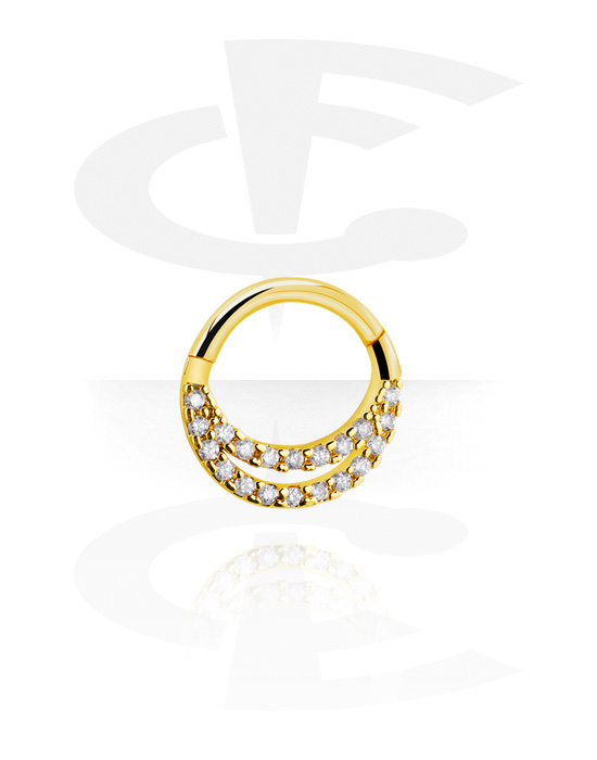 Piercinggyűrűk, Multi-purpose clicker (surgical steel, gold, shiny finish), Aranyozott sebészeti acél, 316L
