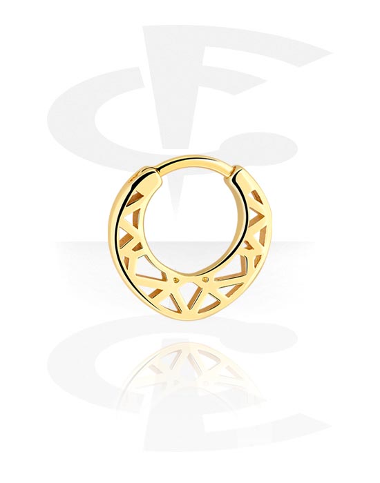 Piercinggyűrűk, Multi-purpose clicker (surgical steel, gold, shiny finish), Aranyozott sebészeti acél, 316L, Aranyozott sárgaréz
