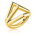 Piercingringar, Multi-purpose clicker (surgical steel, gold, shiny finish), Förgyllt kirurgiskt stål 316L
