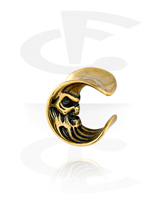 Tunnels & Plugs, Half tunnel (surgical steel, gold, shiny finish), Gold Plated Surgical Steel 316L