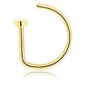 Piercings nez & Septums, Anneau ouvert pour le nez (acier chirurgical, or, finition brillante), Acier chirugical 316L ,  Plaqué or