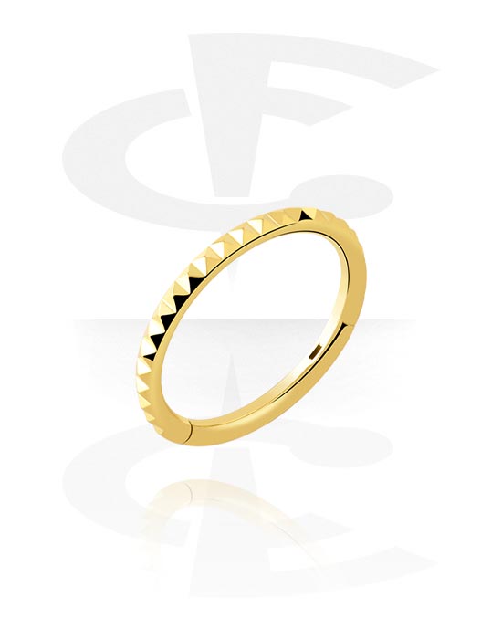 Piercing Rings, Piercing clicker (titanium, gold, shiny finish), Titanium