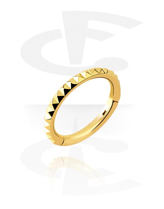 Piercing Rings, Piercing clicker (titanium, gold, shiny finish), Titanium