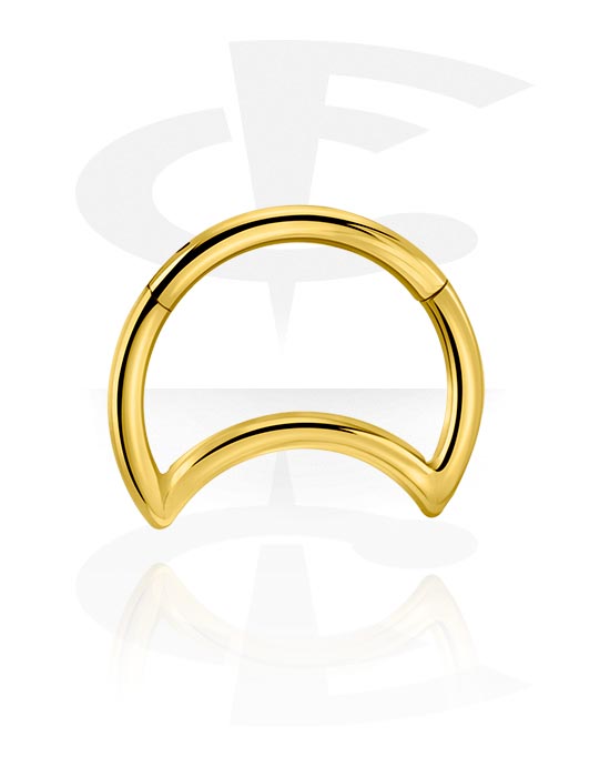Piercing ad anello, Piercing clicker (titanio, placcato in oro, finitura brillante), Titanio