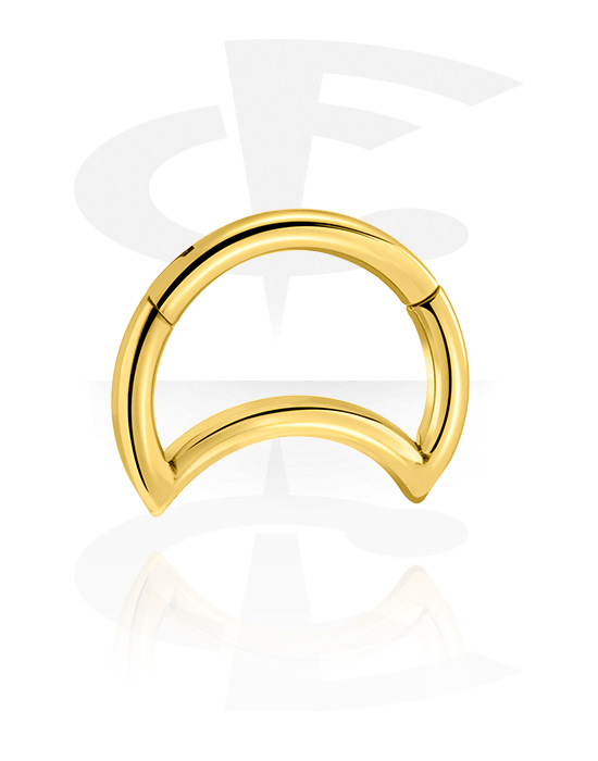 Piercing Ringe, Piercing-clicker (titan, guld, blank finish), Titanium