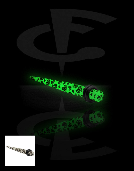 Roztahovací nástroje, Glow in the Dark Expander with Leaf Motive, Acrylic