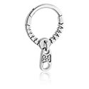 Piercing Rings, Piercing clicker (surgical steel, silver, shiny finish), Surgical Steel 316L