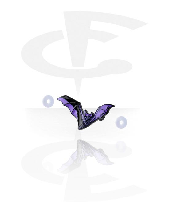 Kuličky, kolíčky a další, Koncovka pro činku Industrial s designem netopýr, Pokovená mosaz