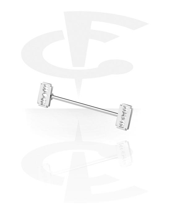 Barbells, Industrial Barbell, Surgical Steel 316L, Plated Brass