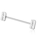 Barbells, Industrial Barbell, Surgical Steel 316L, Plated Brass