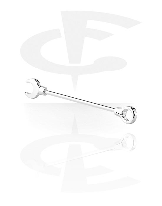 Barbells, Industrial Barbell, Surgical Steel 316L, Plated Brass