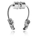 Fejkpiercingar, Magnetic Fake Septum med uggle-design, Kirurgiskt stål 316L ,  Överdragen mässing