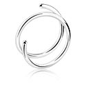 Piercings nez & Septums, Anneau double pour le nez (acier chirurgical, argent, finition brillante), Acier chirurgical 316L