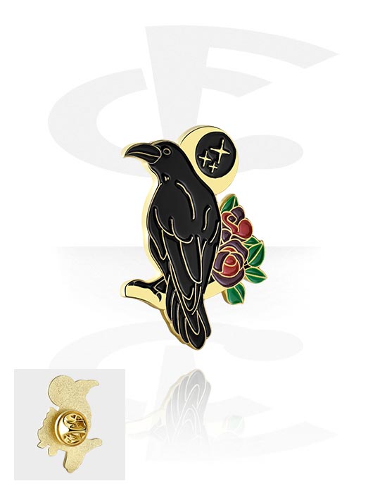 Pins, Pin with raven design, Alloy Steel