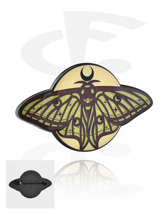 Pins, pin met vlinder-motief, Staallegering