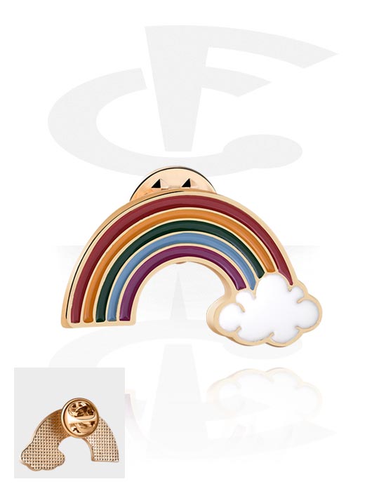 Pins, Pin mit Regenbogen-Design, Legierter Stahl