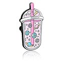 Pins, Pin mit Bubble-Tea-Design, Plattiertes Messing